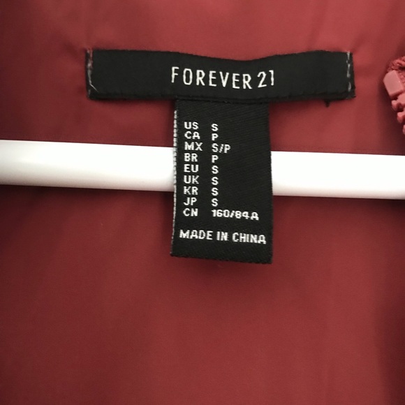 Forever 21 / Red Hooded Rain Jacket - Picture 3 of 4